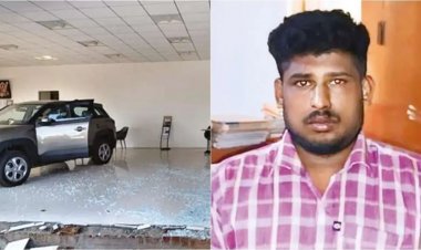 ஷோ ரூமில் சினிமாப்பட பாணியில் காரை திருடி சென்ற வாலிபர்.!