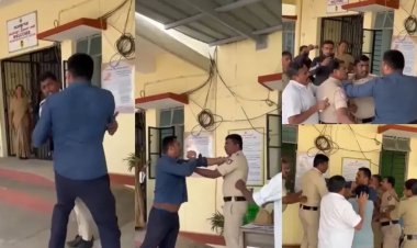 போலீஸை கன்னத்தில் அறைந்த நபர்.! அடுத்து நடந்தது என்ன?