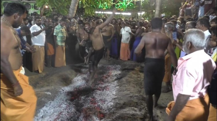 31-ம் ஆண்டாக பூக்குழி இறங்கிய ஐயப்ப பக்தர்கள் - பக்தி பரவசத்துடன் கான வந்த பக்தர்கள்.!