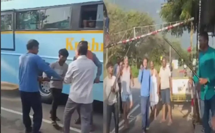 தமிழ்நாடு - கர்நாடக எல்லையில் காவல்துறையினர் மீது தாக்குதல் நடத்திய வடமாநில உ.பி. நபர்கள்.!