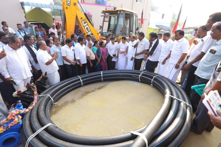 3.22 கோடி மதிப்பில், பிரதான குடிநீர் குழாய்கள் மற்றும் விநியோக குழாய்கள் அமைக்கும் பணி.!