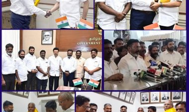 முதலமைச்சர் மு.க.ஸ்டாலினை நேரில் சந்தித்து பொங்கல் வாழ்த்து கூறிய தொல் திருமாவளவன்.!