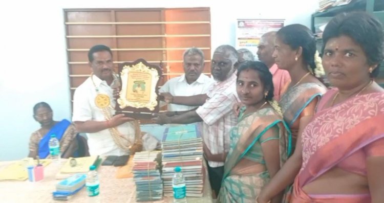 விருந்தளித்து பிரிவு உபசாரம் செய்த ஊராட்சி மன்ற தலைவர் 