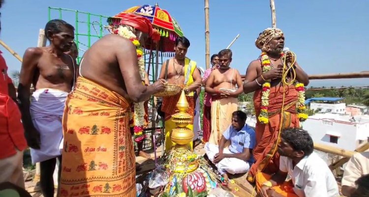 நத்தம் அருகே ஊராளிபட்டியில் முத்தாலம்மன் கோயில் கும்பாபிஷேக விழா.!
