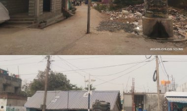 நடு வழியில் உள்ள மின் கம்பத்தால் மக்களின் போக்கு வரத்திற்கு இடையூறு.! கண்டு கொள்ளுமா மாவட்ட நிர்வாகம்.!