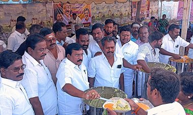 ஸ்ரீ காசி விஸ்வநாதர் ஆலயத்தில் மாசிமக தீர்த்தவாரி 10 ஆயிரம் பக்தர்களுக்கு அன்னதானம்.! எதிர்க்கட்சித் தலைவர் இரா. சிவா வழங்கினார் !