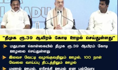 திமுக ஊழல் கட்சி என சென்னையில் ஒன்றிய உள்துறை அமித்ஷா பேச்சு.!