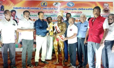 அமெச்சூர் பாடி பில்டிங் அசோசியேசன் மற்றும் பாரத் உடற் பயிற்சி கழகம் சார்பில் மிஸ்டர் தென்காசி போட்டி..!