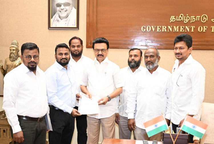 வஃபு சட்ட மசோதா குறித்து முதலமைச்சர் மு.க.ஸ்டாலினை சந்தித்து நன்றி தெரிவித்த தமிழ்நாடு தவ்ஹீத் ஜமாத்.!
