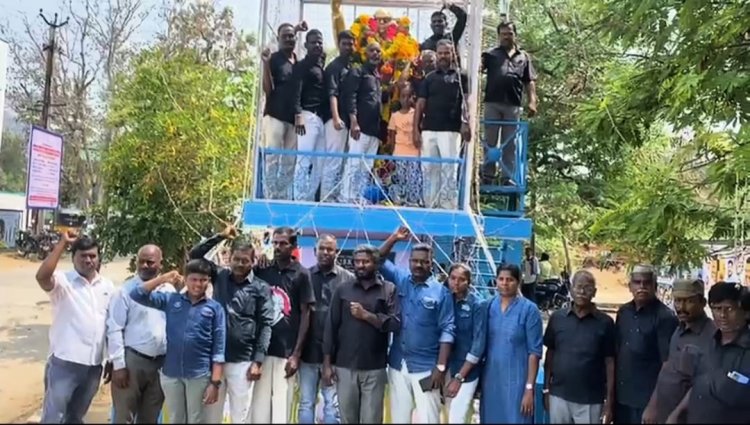 அம்பேத்கர் பிறந்த நாள் விழா-மாவட்ட தி.க.தலைவர் கோ.திராவிடமணி மாலை அணிவித்தார்.!