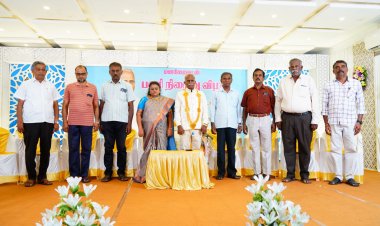 தென்காசி வட்டாரக் கல்வி அலுவலர் இளமுருகனுக்கு பணி நிறைவு பாராட்டு விழா.!