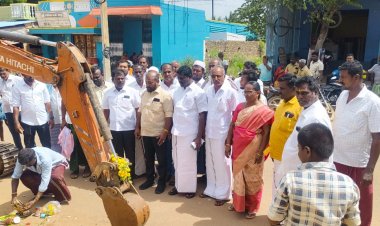 5.30 லட்சம் நிதியில் குடிநீர் பைப் லைன் பணி துவக்க விழா.!