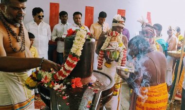 அருள்மிகு விசாலாட்சி உடனுறை  ஸ்ரீ காசி விசுவநாதர் சுவாமி லிங்க பிரதிஷ்டை .!