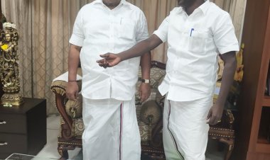 சென்னையில் வனத்துறை அமைச்சரிடம்  திமுக முன்னாள் மாவட்ட செயலாளர் சிவ பத்மநாதன் கோரிக்கை மனு.!