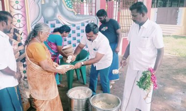 புளியரை தட்சிணாமூர்த்தி கோவிலில் ராகுல் காந்தி பிறந்த நாள் நிகழ்ச்சி .!