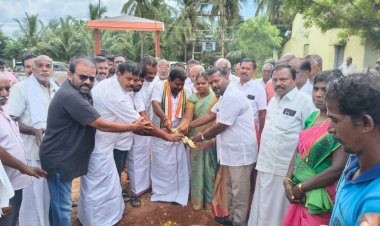 சிவ நாடானூரில் புதிய சமுதாய நல கூடத்திற்கு அடிக்கல் நாட்டு விழா .!