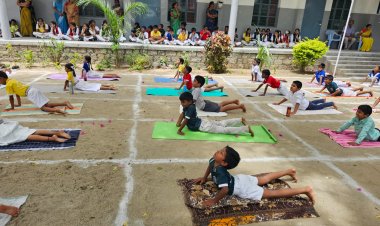 டி.கே.சாமி மெட்ரிக்குலேஷன் பள்ளியில் நடைபெற்ற சர்வதேச யோகா தினம் .!