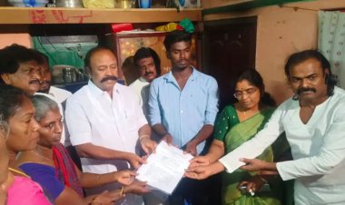 அஜித்குமார் தம்பிக்கு அரசு வேலை... குடும்பத்துக்கு இலவச வீட்டுமனை பட்டா: நேரில் வழங்கிய அமைச்சர் பெரியகருப்பன்  !