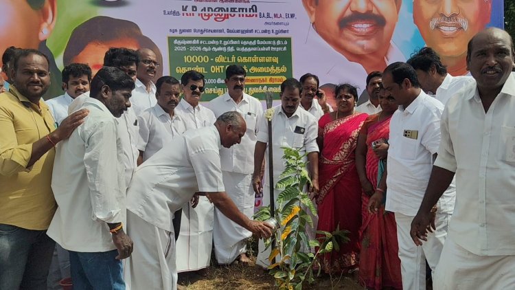 பொதுமக்களின் கோரிக்கையை ஏற்று மேல்நிலை நீர்தேக்க குடிநீர் தொட்டி அமைக்கும் பணி. !
