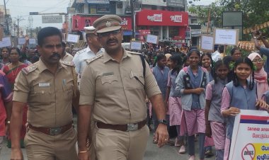 மேட்டுப்பாளையம் காவல் நிலையம் சார்பாக போதை பொருள் விழிப்புணர்வு நான்கு முனைப்பேரணி .!