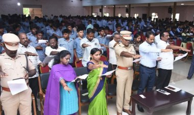 போதைப் பொருட்கள்  இல்லாத தமிழ்நாடு" உறுதிமொழி ஏற்பு. !