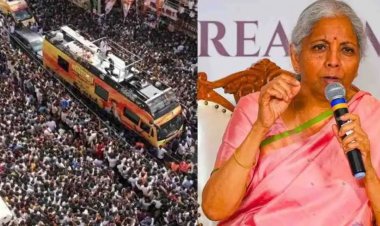 கரூர் கூட்ட நெரிசலுக்குக் காரணம் இது தான், நான் யாரையும் குற்றம் சொல்ல வரவில்லை என ஒன்றிய நிதியமைச்சர் நிர்மலா சீதா ராமன். !