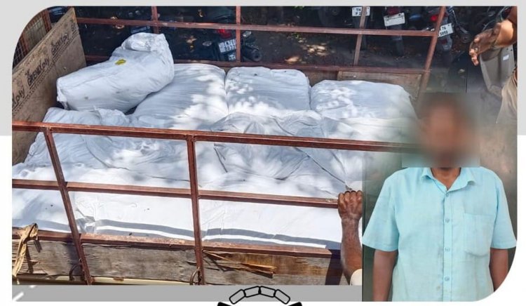 கேரளாவிலிருந்து தமிழகத்திற்கு புகையிலைப் பொருட்கள் கடத்தல் ஒருவர் கைது .!