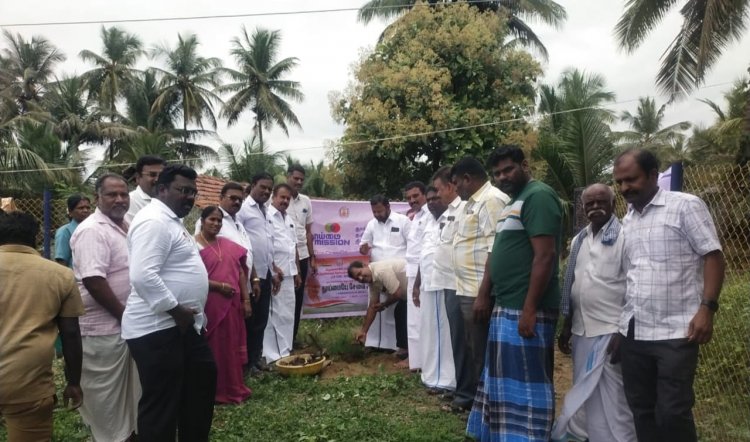 அம்பேத்கர் நகர் ஏரிக்கரை பகுதியில் "தூய்மையே சேவை 2025" என்ற இயக்கத்திற்கு பேரூராட்சி மன்ற தலைவர் அமானுல்லா தலைமையில் செயல் அலுவலர் செ.ரவிசங்கர்  முன்னிலையில் பனை விதைகள் நடப்பட்டன.!