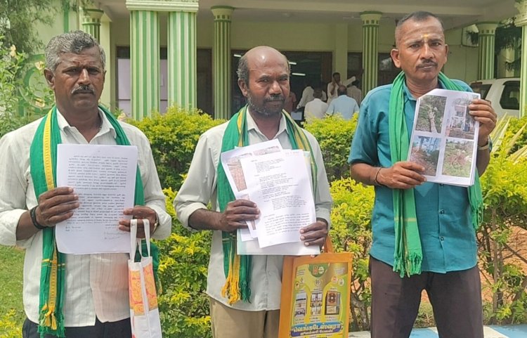 அரசால் விவசாயத்திற்கு வழங்கப்பட்ட நிலங்களை அபகரித்த பா.ஜ.க.நிர்வாகி, மாவட்ட.ஆட்சியரிடம் புகார் கொடுத்த விவசாயிகள். !
