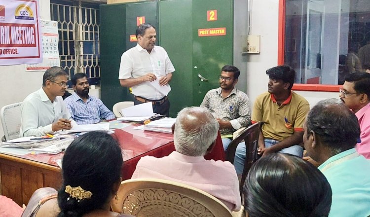 கிருஷ்ணகிரி தலைமை தபால் நிலையத்தில் அஞ்சலக முகவர்கள் மற்றும் நுகர்வோர் காலாண்டு கூட்டம் .!