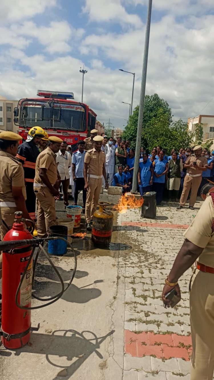 வடகிழக்கு பருவமழை பேரிடர் காலத்தில் ஏற்படும் மழை பெரு வெள்ளம் போன்ற அபாய நிகழ்வுகளை கட்டுப்படுத்தல் தொடர்பாக ஒத்திகை .!