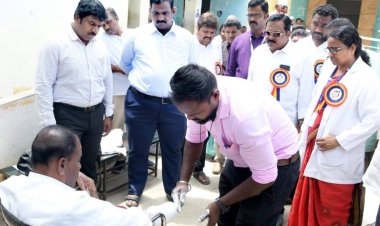 அரசு பெண்கள் மேல்நிலைப்பள்ளி வளாகத்தில் நடைபெற்ற "நலம் காக்கும் ஸ்டாலின்" திட்ட மருத்துவ முகாம் .!