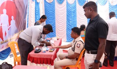 உலக இருதய தினத்தையொட்டி தென்காசி எஸ்.பி அலுவலகத்தில் மருத்துவ பரிசோதனை முகாம் .!