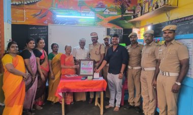 கிருஷ்ணாபுரம் திருநாவுக்கரசு பள்ளியில் விபத்தில்லாத  தீபாவளி விழிப்புணர்வு  நிகழ்ச்சி.!