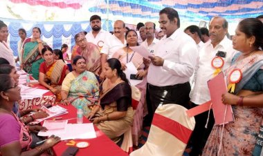 காவேரிப்பட்டிணம் பேரூராட்சி, அரசு ஆண்கள் மேல்நிலைப் பள்ளி வளாகத்தில், நடைபெற்ற "உங்களுடன் ஸ்டாலின்" திட்ட முகாம் .!