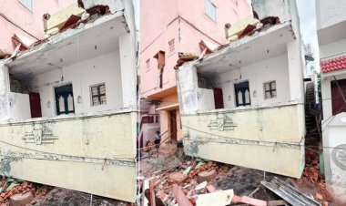 மராமத்து பணி செய்த போது 10 அடிக்கு பூமிக்குள் சென்ற 2 மாடி கட்டிடம். !