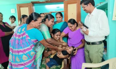 மேலகரம் பேரூராட்சி மன்ற தலைவர் வேணி வீரபாண்டியன் தலைமையில்  96 குழந்தைகளுக்கு விட்டமின் ஏ திரவம் வழங்கப்பட்டது.!