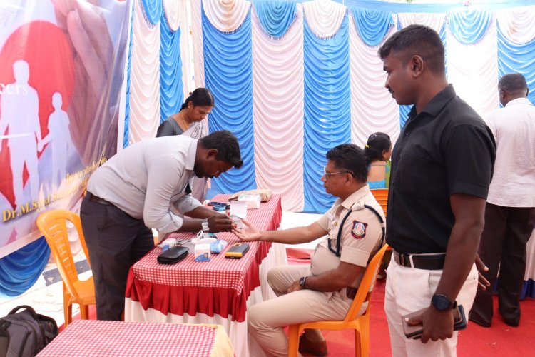 உலக இருதய தினத்தையொட்டி தென்காசி எஸ்.பி அலுவலகத்தில் மருத்துவ பரிசோதனை முகாம் .!