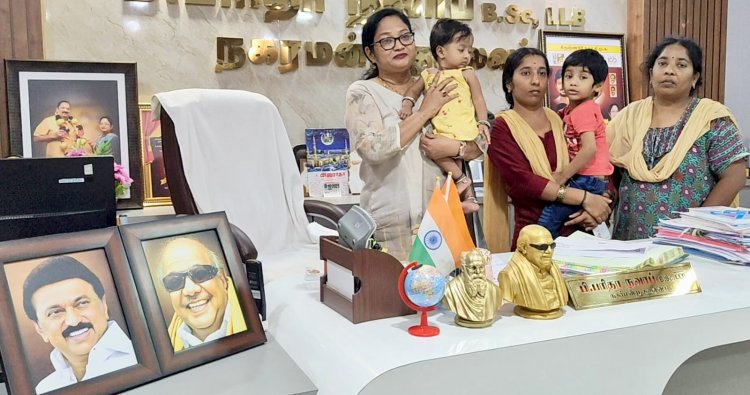 இரண்டு குழந்தைகளுக்கு காது மற்றும் உள்நாக்கு அன்னப்பிளவால் அவதிப்படும் இரு குழந்தைகளுக்கு நகர்மன்ற தலைவர் பரிதா நவாப் நிதி உதவி அளித்து குழந்தைகளின் அறுவை சிகிச்சையை மேற்கொள்ள நடவடிக்கை .!