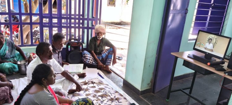 மேலப்பாவூர் கிராம சபை கூட்டத்தில் முதல்வர் மு.க ஸ்டாலினின் நேரலை நிகழ்ச்சி.!