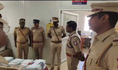 செம்மஞ்சேரி காவல் நிலையத்தில் பள்ளிகரணை காவல் மாவட்ட துணை ஆணையர் கார்த்திகேயன் திடீர் ஆய்வு.!
