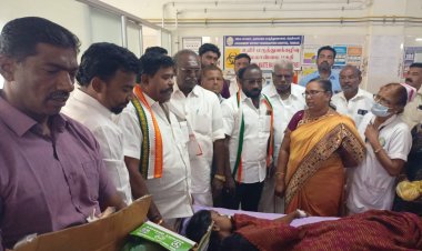 இடைகால் அருகே நடைபெற்ற விபத்தில் காயமடைந்தவர்களை எம் எல் ஏ பார்வையிட்டு பழங்கள் வழங்கி ஆறுதல் கூறினார்.!