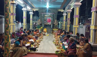 தென்காசி சைவ வேளாளர் சங்கம் சார்பில் 5ம் ஆண்டு திருவிளக்கு பூஜை விழா.!