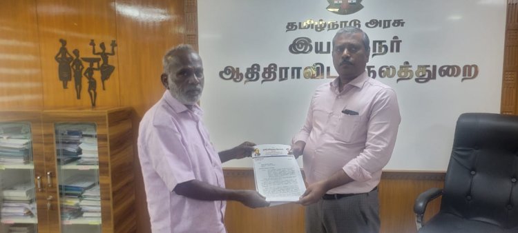 தலித் விடுதலை இயக்க மாநில தலைவர், ஆதிதிராவிட நலத்துறை இயக்குனரிடம் கோரிக்கை மனு.!