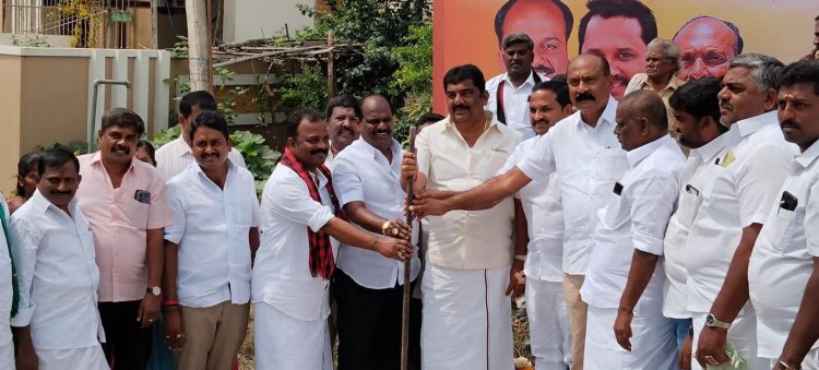 சிமெண்ட்சாலை, சிறுபாலம், கழிவுநீர் கால்வாய் அமைக்கும் பணிக்கு பூமி பூஜை.!