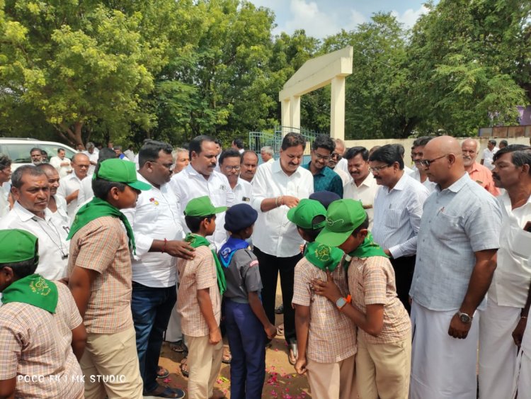 களர்பதி ஊராட்சி சமத்துவபுரம் அரசு உயர்நிலைப்பள்ளி வளாகத்தில்  ரூ.47.50 இலட்சம்  மதிப்பீட்டில் புதிய கட்டிடங்கள்.!