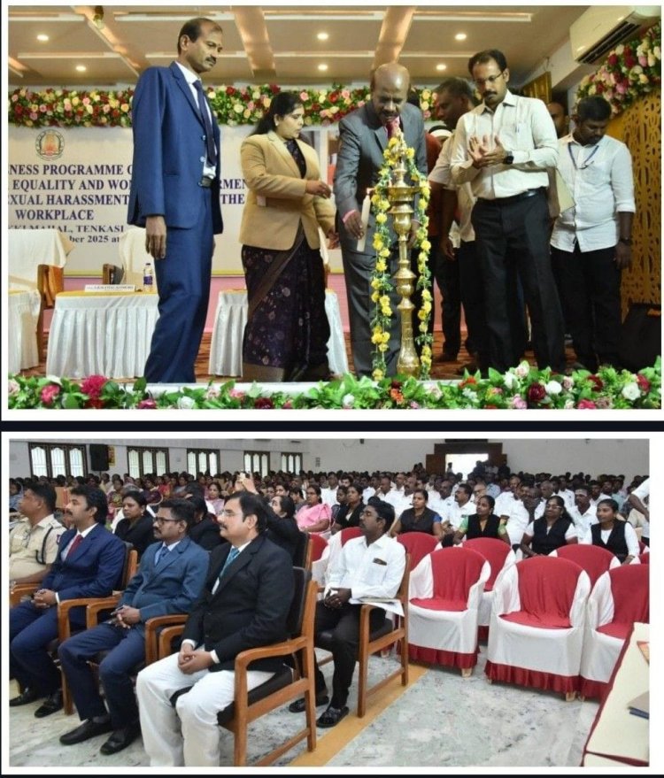 தென்காசி பாலியல் துன்புறுத்தல் - தடுத்தல் தொடர்பான விழிப்புணர்வு நிகழ்ச்சி .!