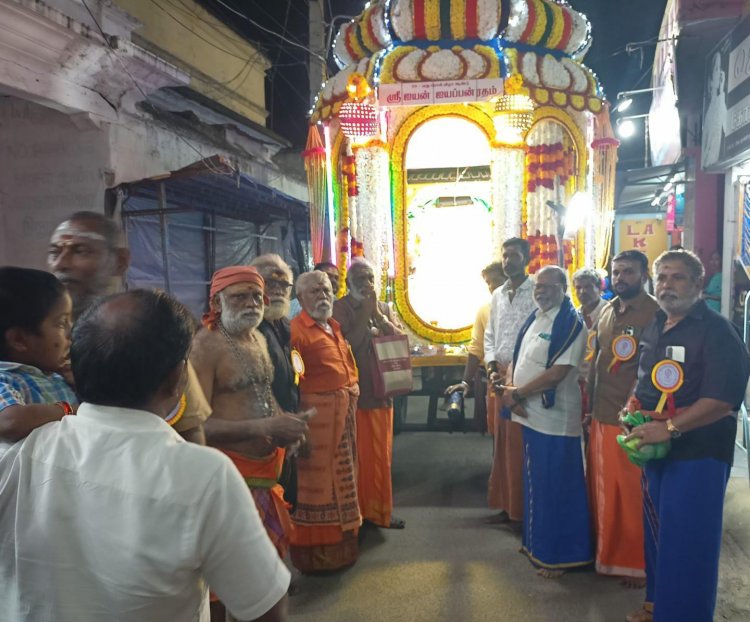 தென்காசியில் ஐயப்பன் ரத 50 வது ஆண்டு வீதி உலா இன்று நடைபெற்றது.!