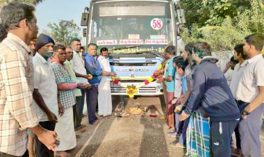 சூரண்குட்டை கிராமத்திற்கு கடந்த பல ஆண்டுகளுக்கு பிறகு வந்த புதிய அரசு பேருந்து, மக்கள் ஆரத்தி எடுத்து வரவேற்பு. !