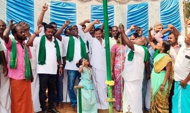 போத்தாபுரம் கிராமத்தில் நடைபெற்ற தமிழக எழுச்சி விவசாயிகள் சங்கத்தின் கொடியேற்று விழா.!